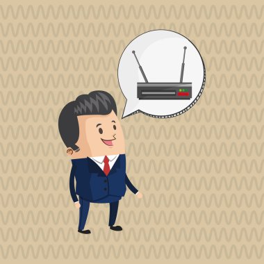 İletişim tasarımı. Ortam simgesi. Düz illiustration, vektör grafiği