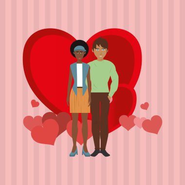 Tasarım seviyorum. Romantik simgesi. Derma illüstrasyon, vektör grafik