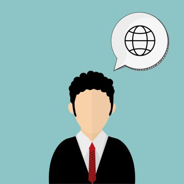 İş design.Communication simgesi. Derma illüstrasyon, vect