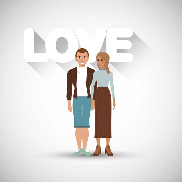 Liebe Design. Romantische Ikone. farbige Abbildung, Vektorgrafik — Stockvektor