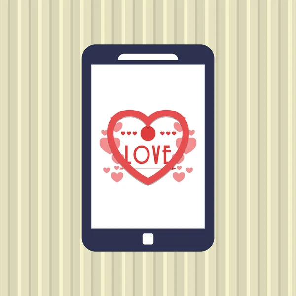 Love design. Romantic icon. Colorfull illustration, vector graph — Stock Vector