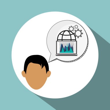 İş design.Communication simgesi. Derma illüstrasyon, vect