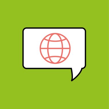 İş design.Communication simgesi. Derma illüstrasyon, vect