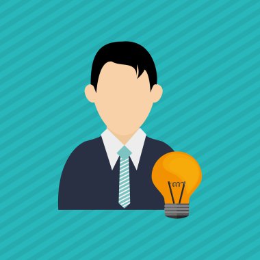 İşadamı tasarım. Avatar simge. Derma illüstrasyon, vektör