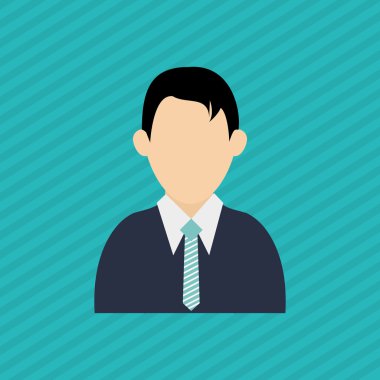 İşadamı tasarım. Avatar simge. Derma illüstrasyon, vektör