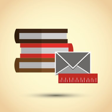 kitap tasarımı. öğrenme simgesi. Derma illüstrasyon, vektör grafiği