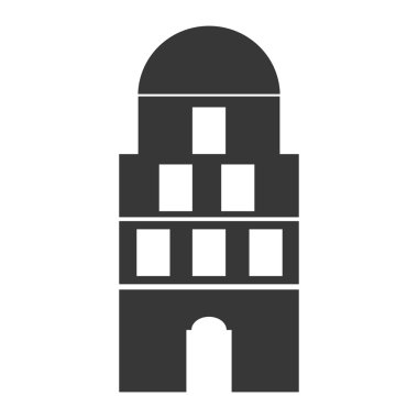 Gayrimenkul tasarımı. Bina simgesi. Düz ve izole illustratio