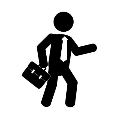 İş adamları tasarım. kişi simgesi. Düz ve izole illustrati