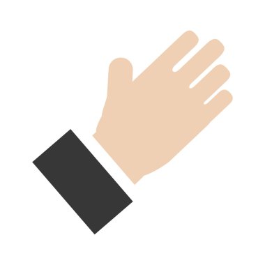 el tasarım. İzole simgesi. Düz illüstrasyon