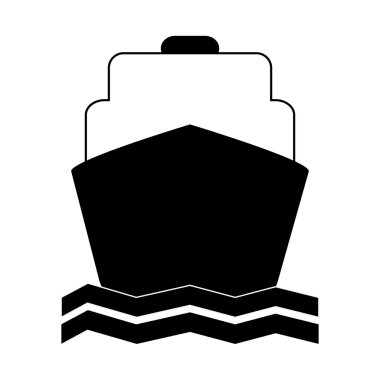 ulaşım tasarım. tekne simgesi. Düz ve izole illüstrasyon