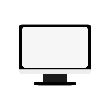 bilgisayar monitörü, beyaz arka plan üzerinde vektör çizim