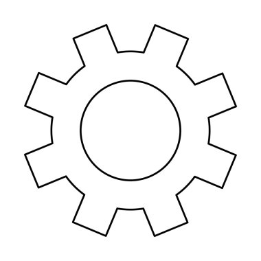 dişli , Beyaz arka plan üzerinde vektör illüstrasyon