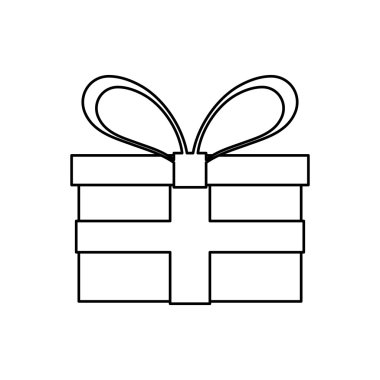 şeritli hediye kutusu , Beyaz arka plan üzerinde Vektör illüstrasyon