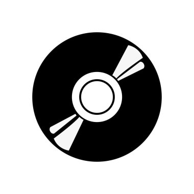 CD, beyaz arka plan üzerinde vektör çizim