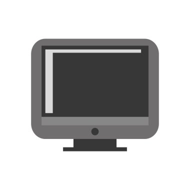 bilgisayar monitörü, beyaz arka plan üzerinde vektör çizim