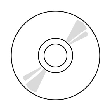CD, beyaz arka plan üzerinde vektör çizim