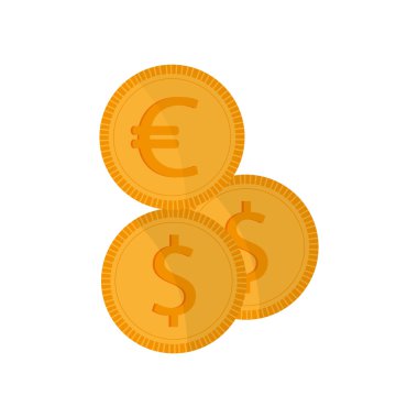 bozuk para, vektör çizim