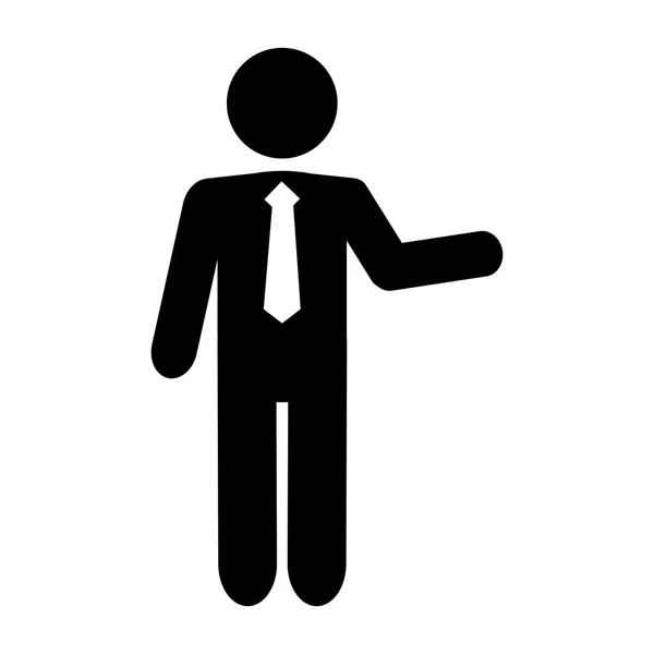 Conception d'hommes d'affaires. icône de personne. Illustrations plates et isolées — Image vectorielle