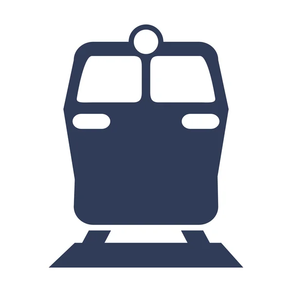 Projekt transportu. ikona pociąg. Płaski i na białym tle pozdrowienie — Wektor stockowy