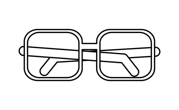 方形眼镜 ， 白色背景的矢量插图 — 图库矢量图片