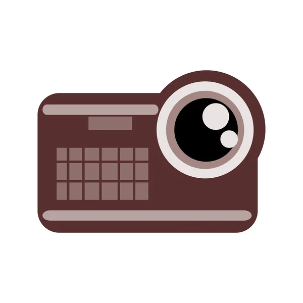 Videokamera, Vektordarstellung über weißem Hintergrund — Stockvektor