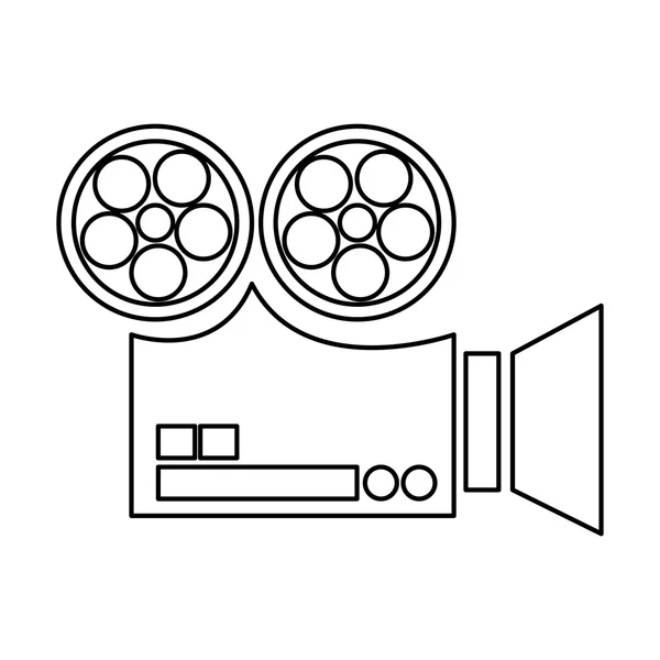 Filma projektorn, vektor illustration över vit bakgrund — Stock vektor