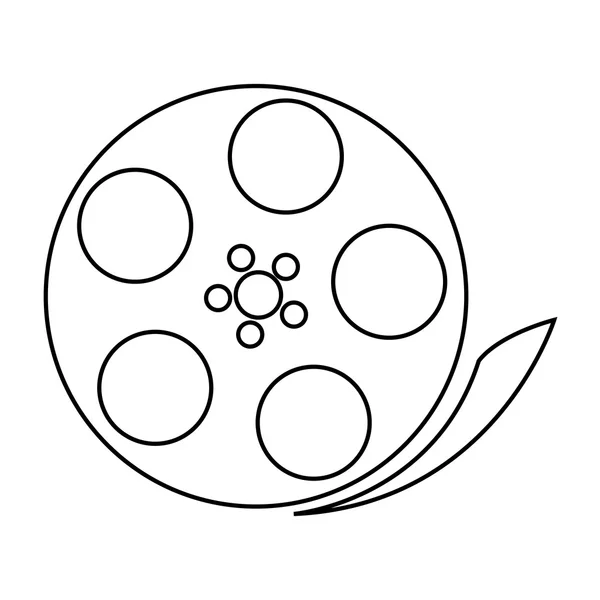 电影卷轴，在白色的背景矢量图 — 图库矢量图片