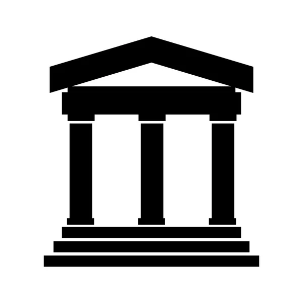 Edifício grego ou romano, ilustração vetorial —  Vetores de Stock