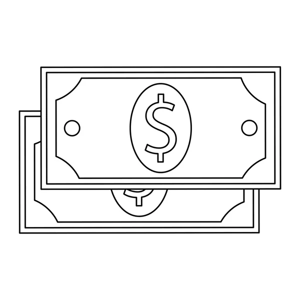 Nota de dólar, ilustração vetorial — Vetor de Stock