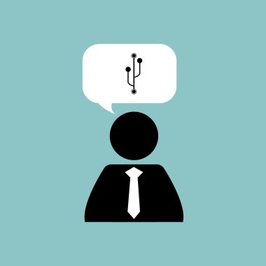 İletişim tasarımı. Ortam simgesi. Düz illüstrasyon, vektör grafiği