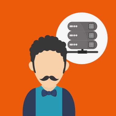 İletişim tasarımı. Ortam simgesi. Düz illüstrasyon, vektör grafiği