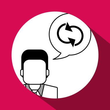 İletişim tasarımı. Ortam simgesi. Düz illüstrasyon, vektör grafiği