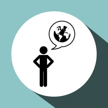 İletişim tasarımı. Ortam simgesi. Düz illüstrasyon, vektör grafiği