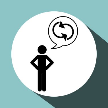 İletişim tasarımı. Ortam simgesi. Düz illüstrasyon, vektör grafiği