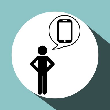 İletişim tasarımı. Ortam simgesi. Düz illüstrasyon, vektör grafiği