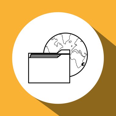 dosya tasarımı. Medya simgesi. Düz illüstrasyon, vektör grafiği