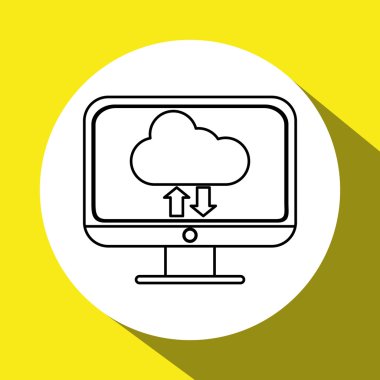 İletişim tasarımı. Ortam simgesi. Düz illüstrasyon, vektör grafiği