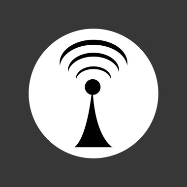 İletişim tasarımı. Ortam simgesi. Düz illüstrasyon, vektör grafiği