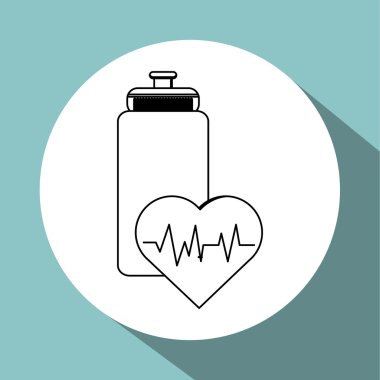 Sağlıklı yaşam tarzı tasarım. welness simgesi. düz illüstrasyon, vect