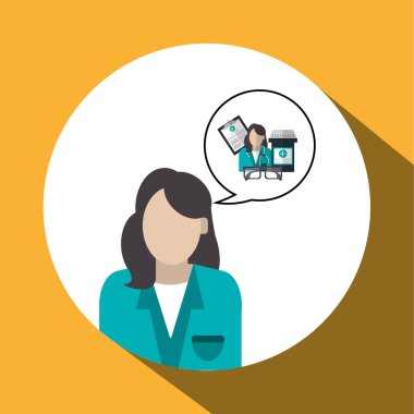 Tıbbi bakım tasarım. Sağlık simgesi. Derma illüstrasyon, v