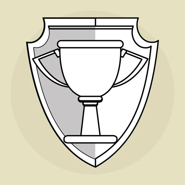 Winner design. Success icon. Flat illustration, vector graphic — Stock Vector