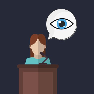 Hukuk tasarım. Adalet simgesi. Düz illüstrasyon, vektör grafiği