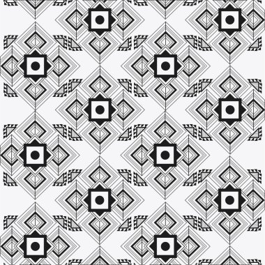 Aşiret tasarım. siyah ve beyaz soyut resim. vektör grafiği