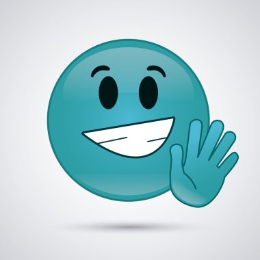 Yüz tasarım. Çizgi film simgesi. Beyaz arka plan