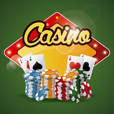 Casino tasarım. Oyun simgesi. Derma illüstrasyon