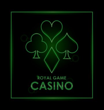 Casino tasarım. Oyun simgesi. Derma illüstrasyon