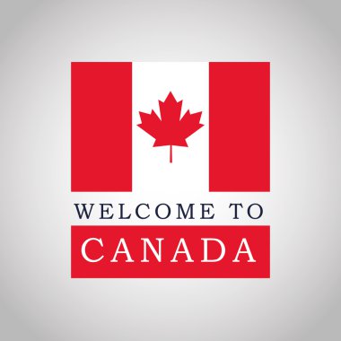 Canadas ilçe tasarım. Akçaağaç yaprağı simgesi. Bayrak illüstrasyon