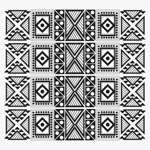 Disegno tribale. figura astratta in bianco e nero. grafica vettoriale — Vettoriale Stock