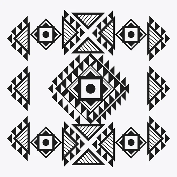 Design tribal. figure abstraite en noir et blanc. graphique vectoriel — Image vectorielle