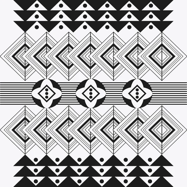 Desenho tribal. figura abstrata preto e branco. gráfico vetorial — Vetor de Stock